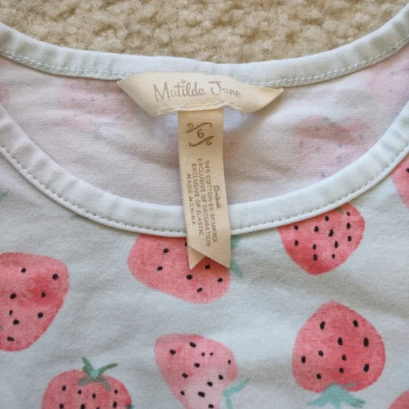 Matilda Jane Size 6 Strawberry Dress & Socks - Picture 2 of 9